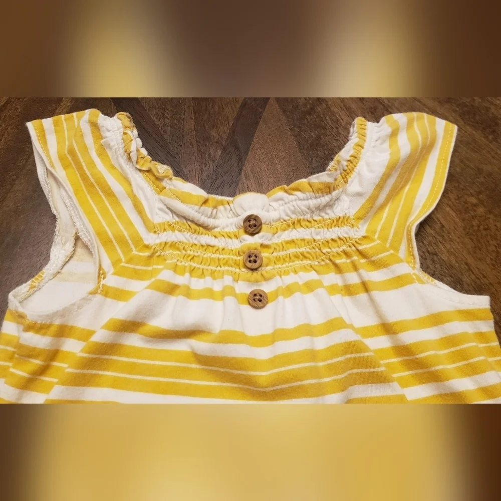 Carter's Yellow Striped Infant 18m One Piece